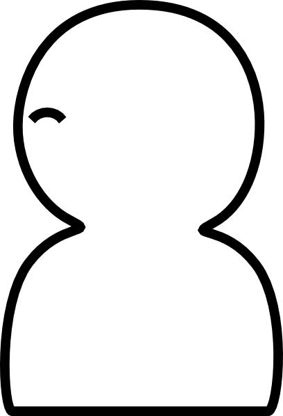 Human Simple Side Happy Clip Art At Clker - Human Simple Clipart (408x599)