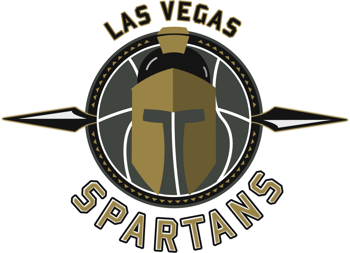 A Two-tone Gold And Black Spartan Helmet In Front Of - Logos For Nba 2k17 (1491x1077)