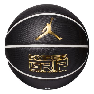 Jordan Hyper Grip Size 7 Basketball - Black And Gold Jordan Basketball (400x400)