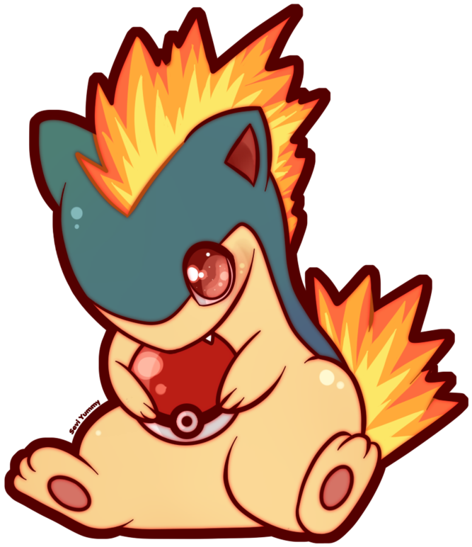 Chibi Quilava By Seviyummy On Deviantart - Pokemon Cinder Quill Evolution (800x800)