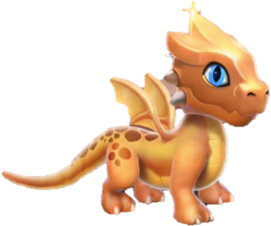 Baby Gold Dragon - Dragon Mania Legends (480x356)