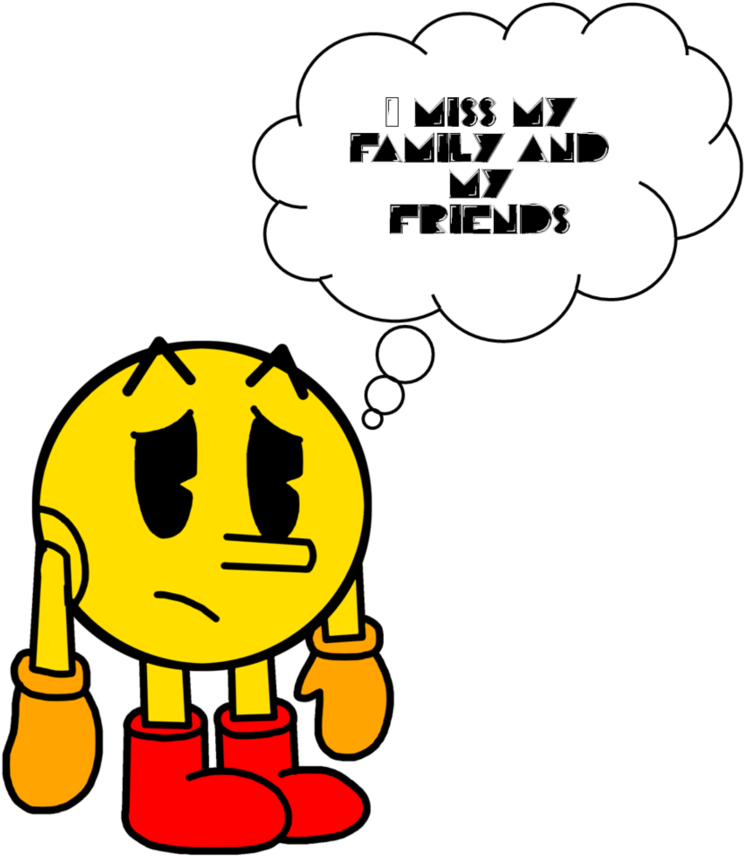 Pac-man Miss His Family And Friends By Marcospower1996 - Pac Man Reboot (894x894)