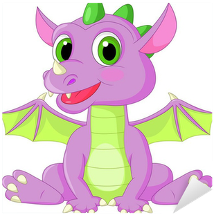 Cute Baby Dragon Cartoon (400x400)