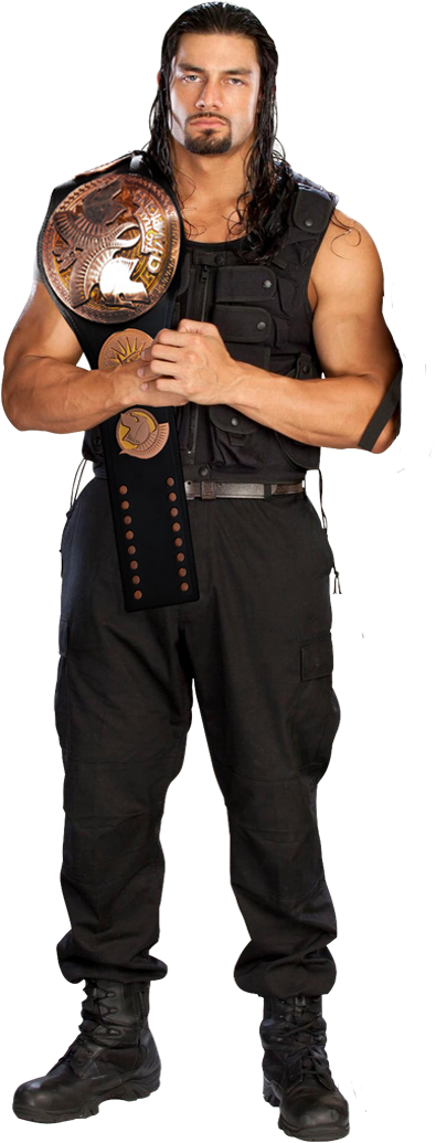 Wwe Clipart Roman Reigns - Roman Reigns Wwe Tag Team Champion (587x1069)