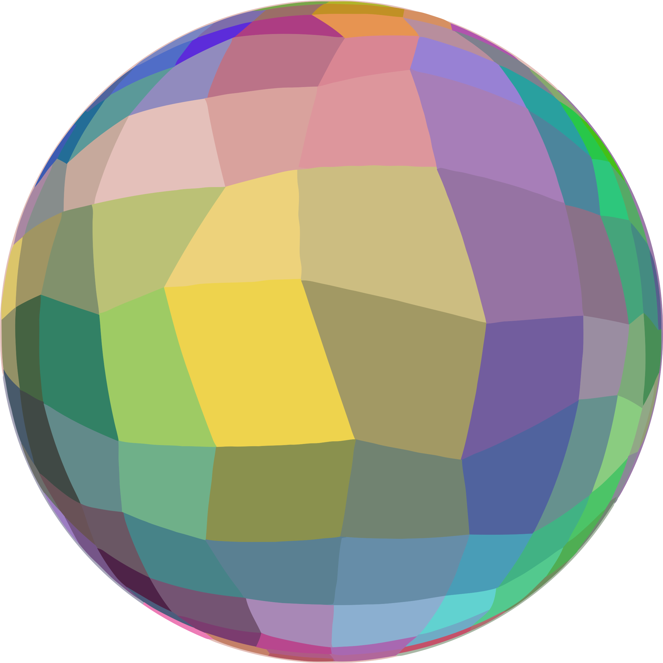 Ball On A Diet - Mosaic A Sphere (2300x2300)