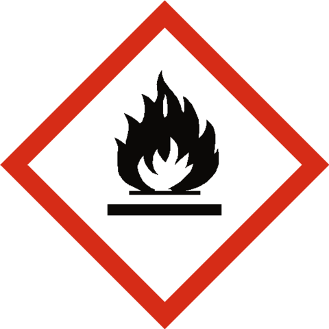 Flammable Coshh Label - Long Term Health Hazard Symbol (480x480)