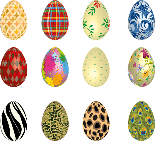 Vacation, Spring Grass Eggs Easter Striped Stripes - Stickers Egg Easter Png (529x480)