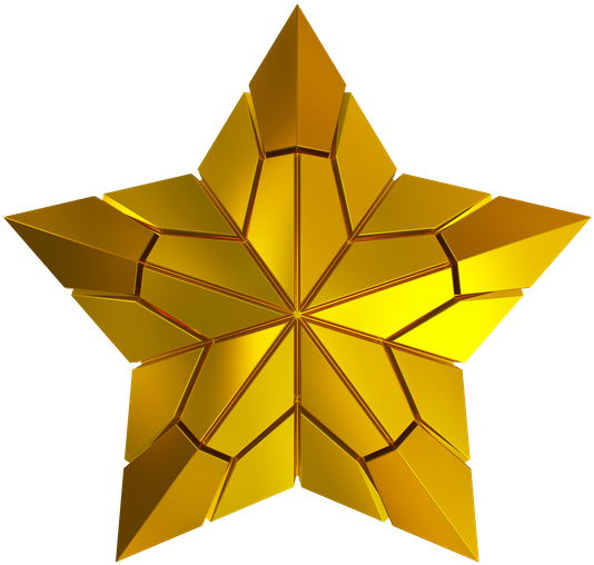 Golden Christmas Star - Christmas Day (550x531)
