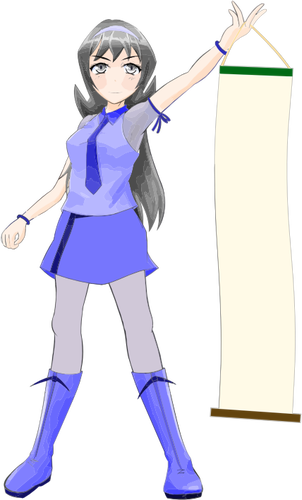 Supergirl Market No Background By Tompach - Anime Girl Clip Art (302x500)