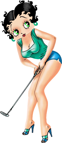 I'm 2 Over On The Front Photo Bettyboopgolf2over - Betty Boop (315x610)