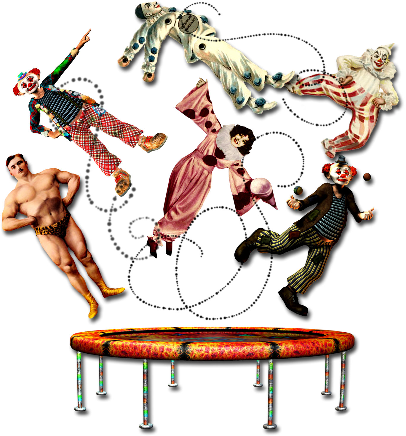 Vintage Circus - Framed Art: Daude's Pianos Daude, 39x30in. (1600x1600)