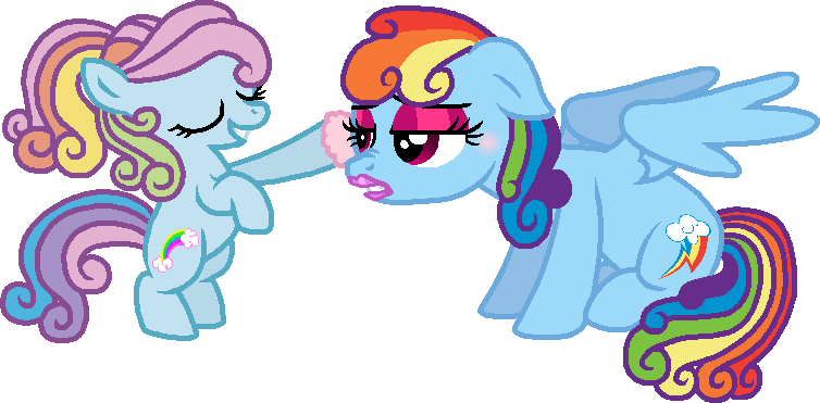 Rainbow Dazzle And Rainbow Dash By Starryoak On Deviantart - Mlp Rainbow Dash's Daughter (754x371)
