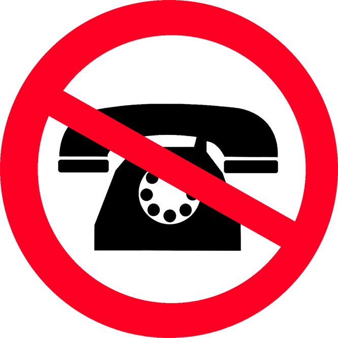 No Phones Logo - Interdiction De Stationner Camping Car (666x666)