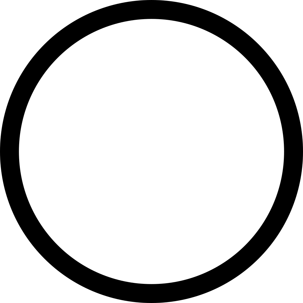 Circle Geometric Shape Outline Comments - Clip Art (980x980)