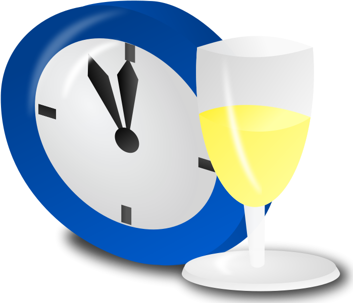 Yea - Clipart - New Years Clock Transparent (800x800)