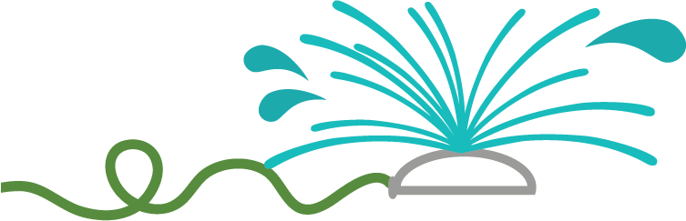 Sprinkler Clipart Large Sprinkler With Hose - Clip Art Sprinkler (753x243)