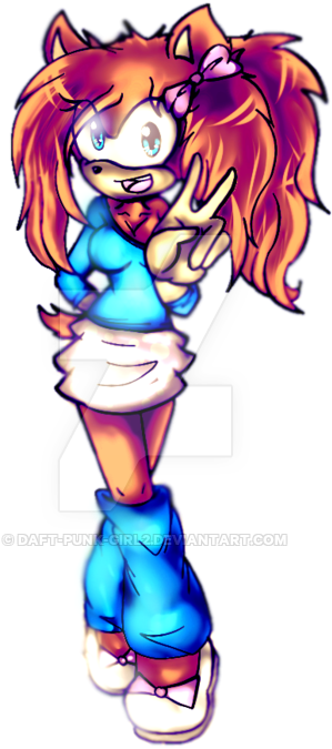 Olivia The Hedgehog By Daft Punk Girl2 - Cartoon (400x692)