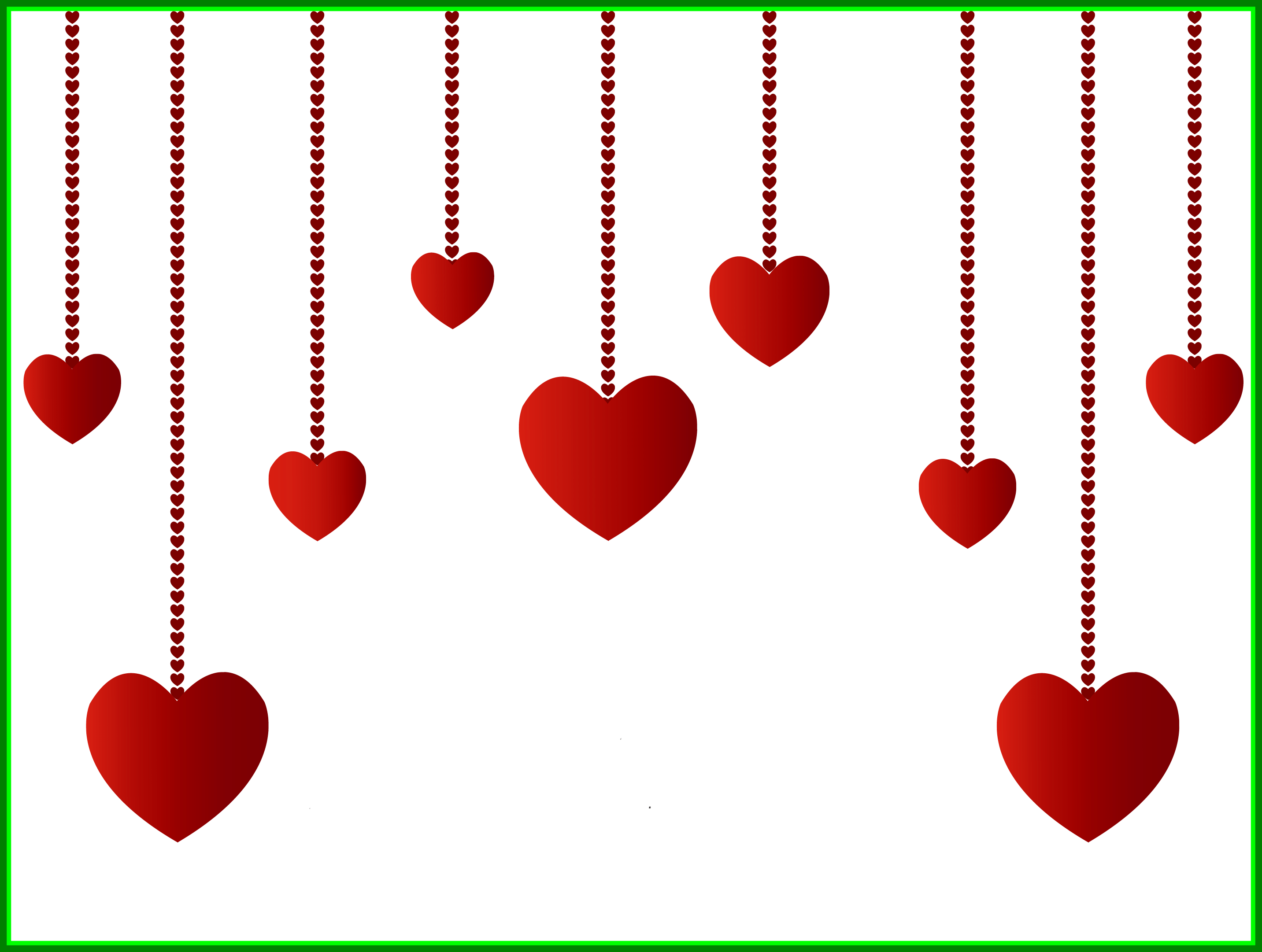Awesome Hanging Hearts Decoration Png Picture Clipart - Heart Background Images Hd (2865x2162)