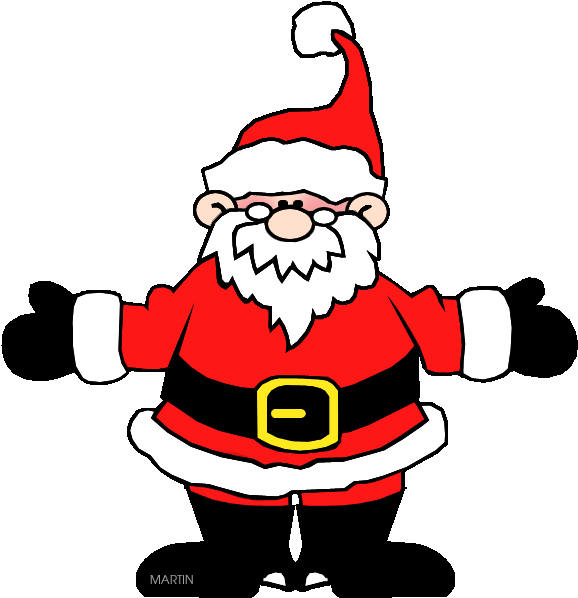 Free Christmas Clip Art By Phillip Martin, Santa - Phillip Martin Clip Art Christmas (621x648)