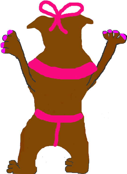 'penny Back Of W Pedi & Gstring Transparent - Cartoon (1000x1000)
