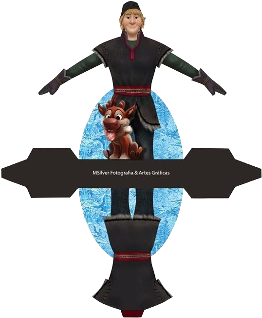 Passatempo Da Ana - Hans Frozen Paper Craft (562x720)