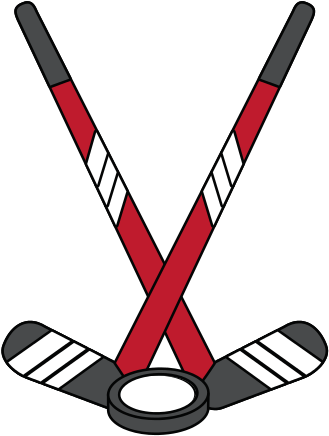 Hockey Sticks And Puck - Hockey Stick (550x550)