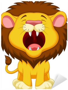 Cartoon Lion Cub Roaring (400x400)