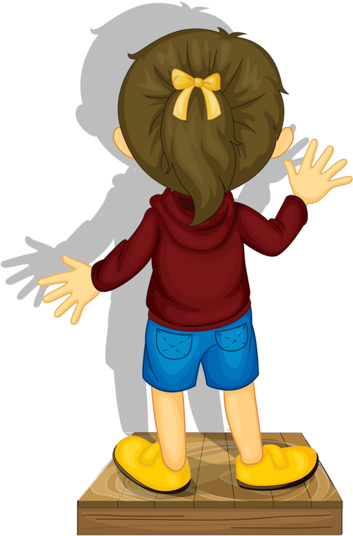 Braid Girl Illustration - Clip Art (551x800)