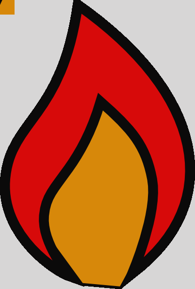 Flame Clip Art Free Rocket Flames Clipart - Clip Art Candle Flame (402x595)