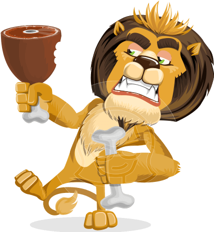 Animal Lion Vector Cartoon Character Pack Of Poses - Game (470x464)