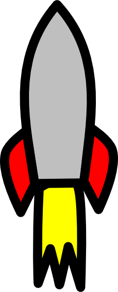 Rocket Flames Clip Art Bigflame - Raket Veilig Leren Lezen (240x593)