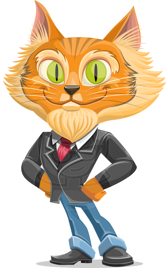 Furrington The Business Cat - Cartoon (1025x1060)
