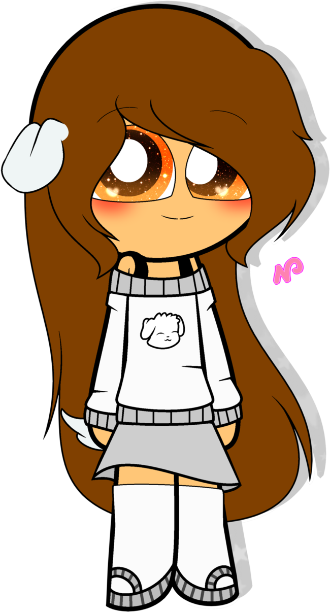 At~ Cute Little Puppy Girl By Nini The Inkling - Cartoon (657x1215)