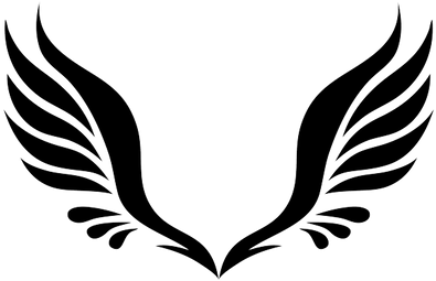 Simple Angel Wings Tattoo - Angel Wings Clipart (400x400)