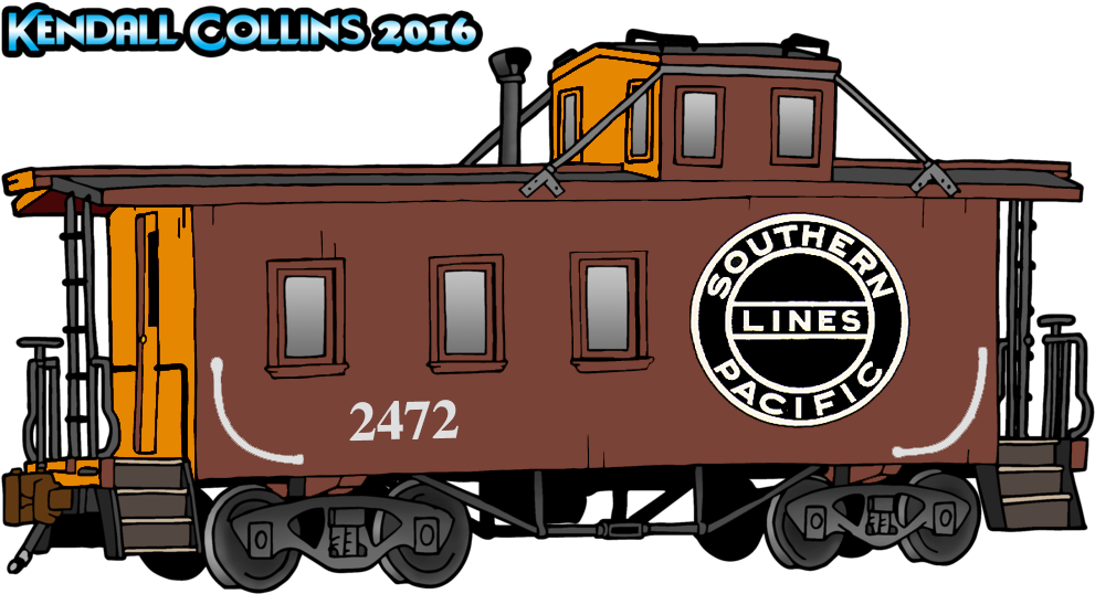 Sp 2472 Caboose By Railtoonbronyfan3751 - Pacific Fruit Express By Thompson, Church & Jones (1024x584)