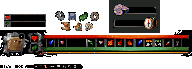 Terra - Hud - Pixel Art Game Hud (640x231)