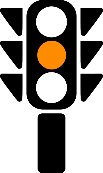 Traffic Light Amber Clip Art At Clker - Traffic Light Green Png (354x595)