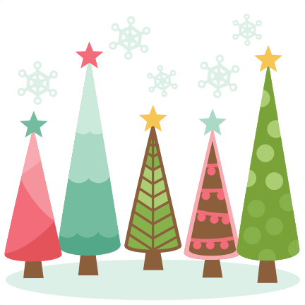 Christmas Trees Scrapbook Clip Art Christmas Cut Outs - Cute Christmas Tree Png (432x432)