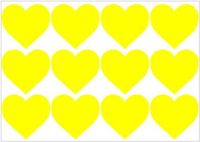 7cm Love Heart Stickers - Love (479x363)