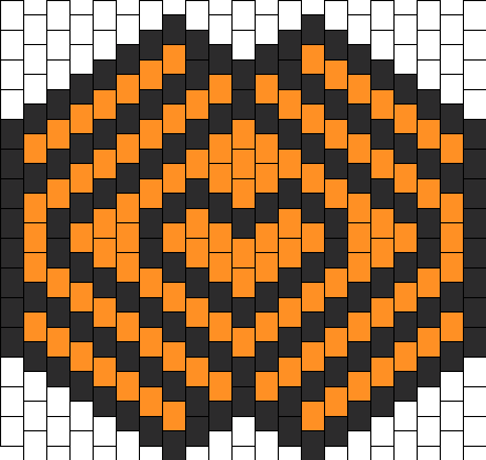 Orange Heart Mask Bead Pattern - Bruges (441x418)