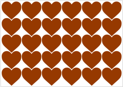 5cm Love Heart Stickers - Usa National Park Coins (479x363)