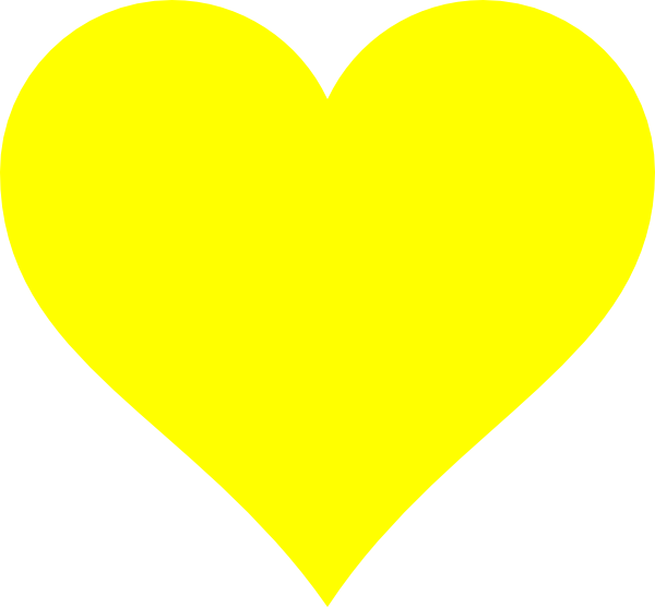 Heart Rate Pattern Clipart Cliparthut Free - Yellow Heart Shape Clipart (600x556)