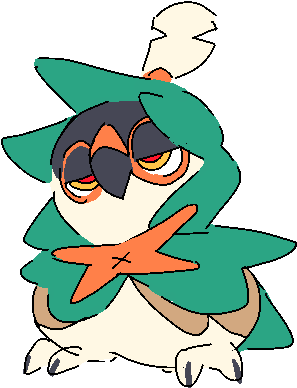 Decidueye But Rowlet Sized - Decidueye (348x425)