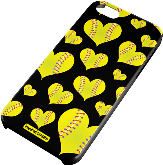 Inspired Cases Softball Heart Pattern Case For Iphone - Softball Heart Pattern Case - Ipad Air (540x540)