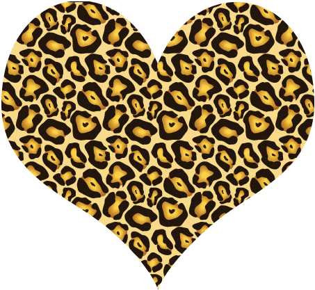 Leopard Print Heart - Leopard Print Heart (479x416)