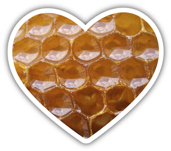 Honeycomb Heart Sticker - Heart (720x720)