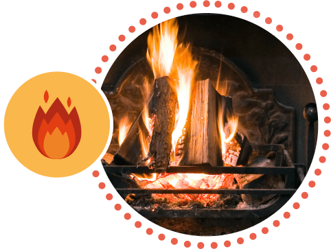 Fire Image - Fire In A Fireplace (482x363)