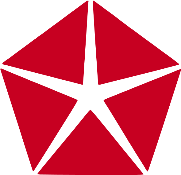 Dodge Red Pentastar - Chrysler Pentastar (613x600)