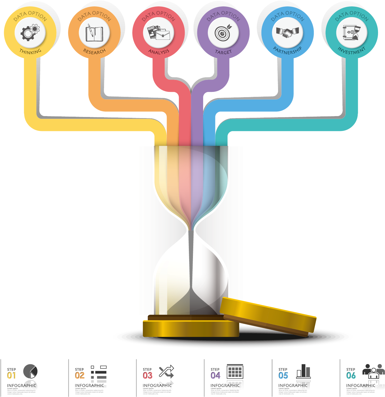 Hourglass Infographic Business - Infographic (1772x1772)