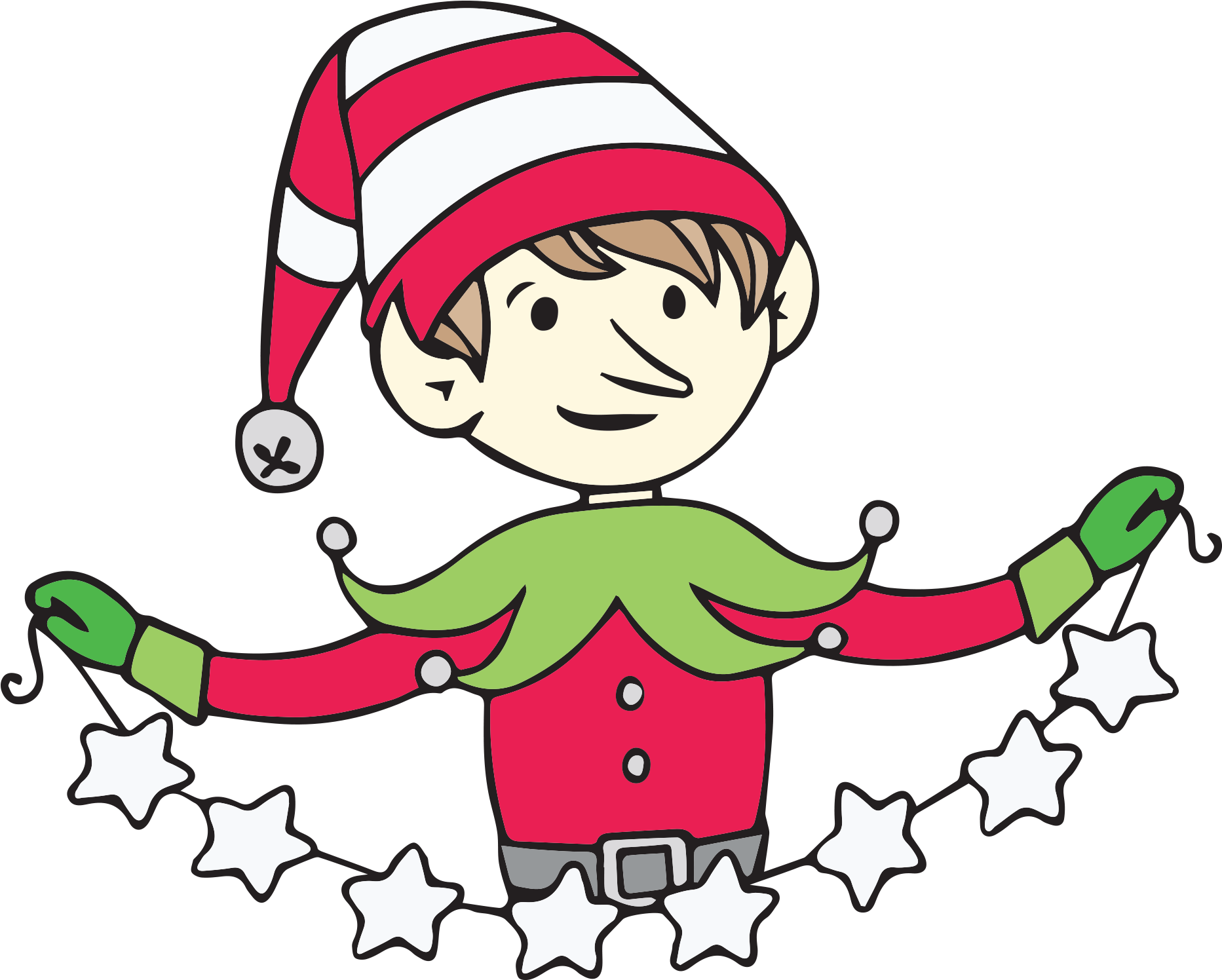 Elf Mit Stern-gruß-karte Grußkarte (1950x1578)